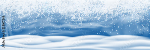Snowfall and little snow with snow drifts isolated on transparent background. Sky clouds and snow winter - stock vector