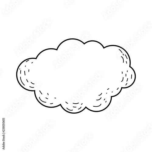 cute fairytale cloud icon