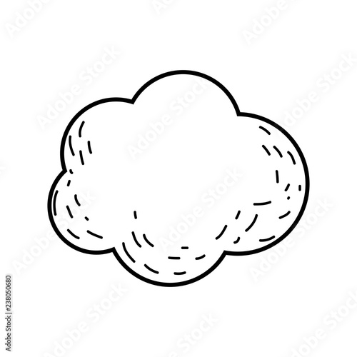 cute fairytale cloud icon