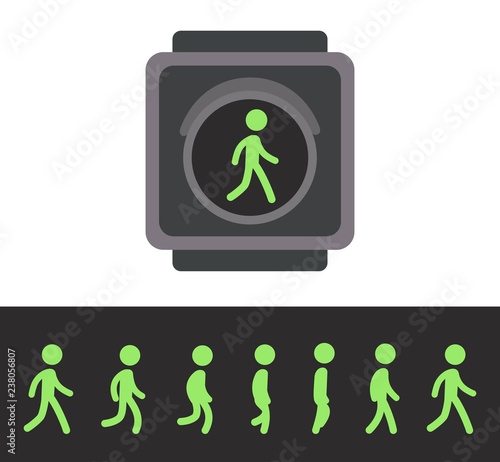 Pedestrian traffic light animation