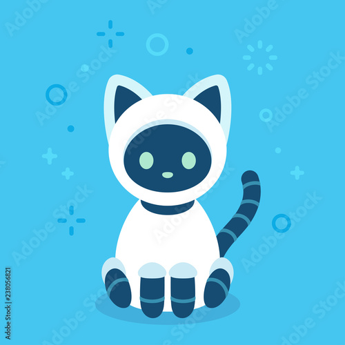 Cute robot cat