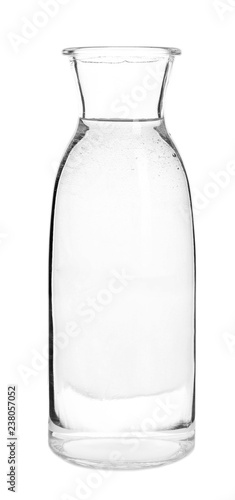 Принти на полотні Glass carafe with fresh water on white background
