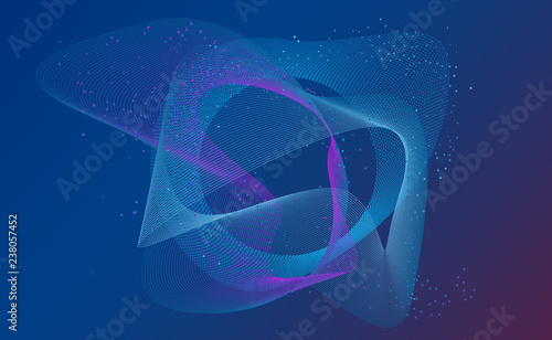 Futuristic pattern. Technology dots wave background.