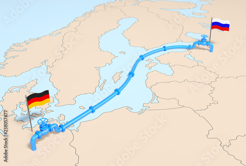 Obraz na plátně Nord stream 2 (industry concept)