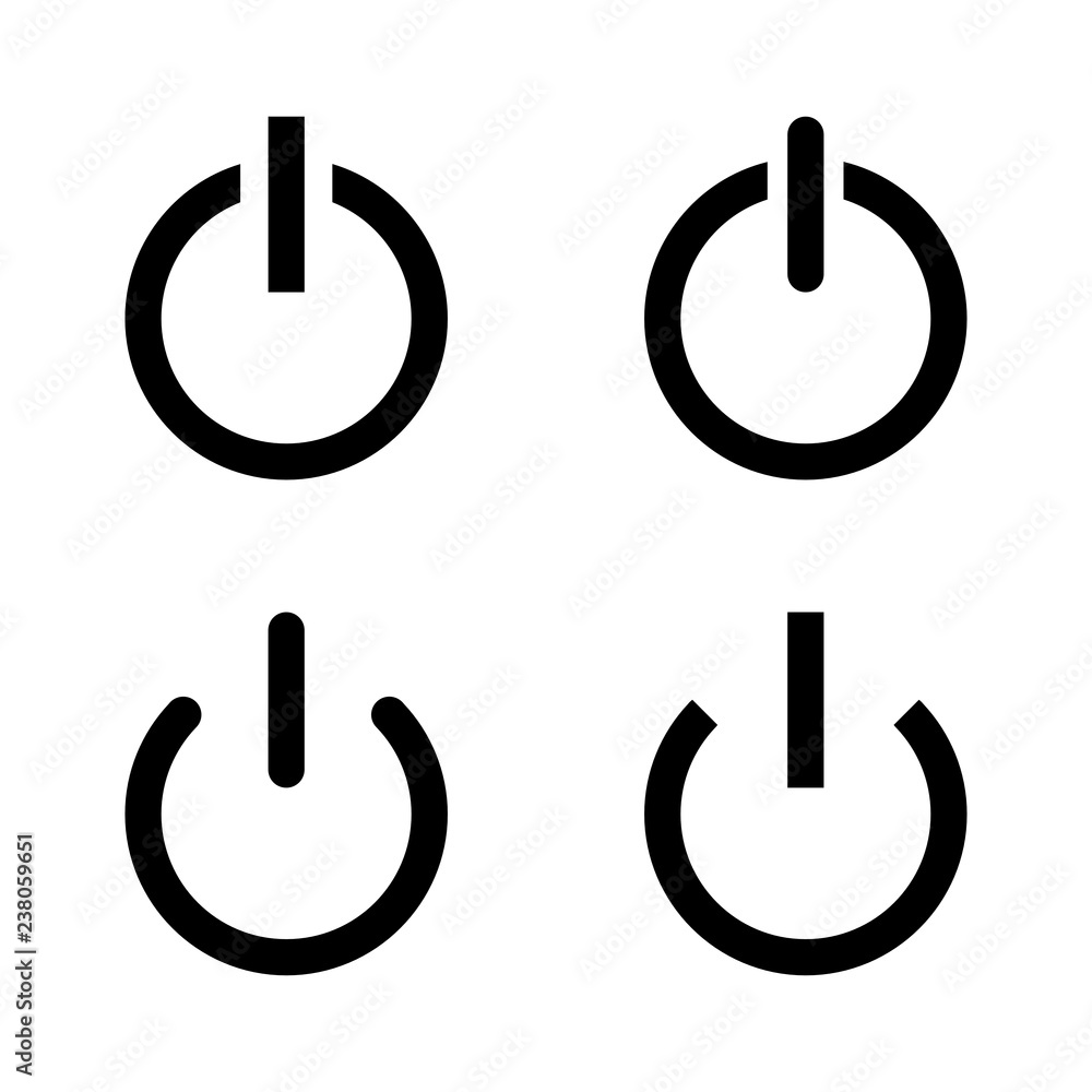 Power sign icon. Switch on symbol. Turn on, off energy Power sign icon. Switch on symbol. Turn on, off energy