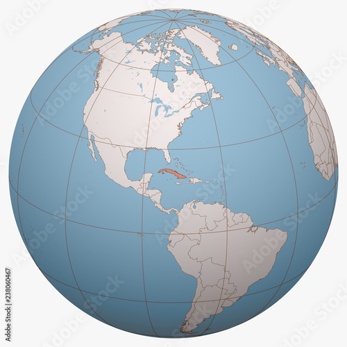 Photography Cuba on the globe