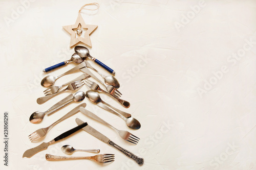 New Year's background with kitchen appliances