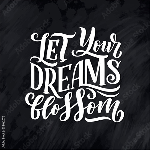 Lettering quote about flowe...