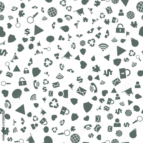 Web concept and computer icons Seamless vector EPS 10 pattern