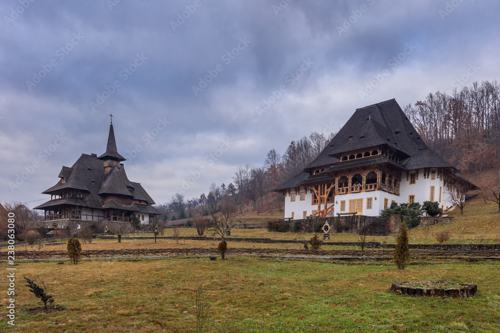 Fototapeta premium Barsana Monastery in Maramures, Romania.