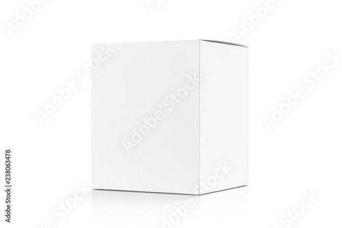 white cardboard box isolated on white background © F16-ISO100