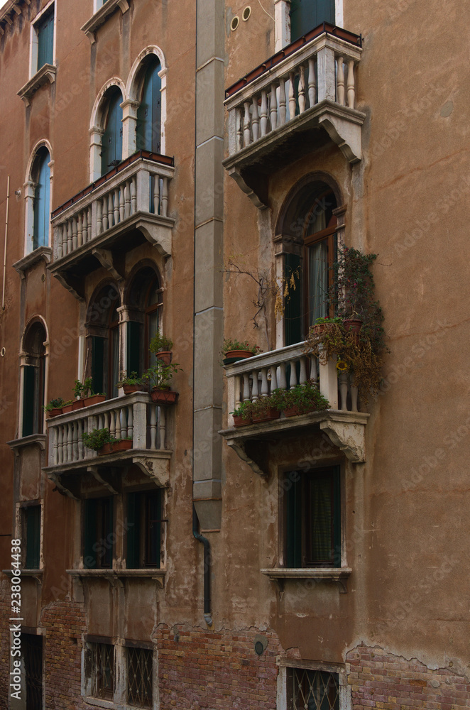 Balcony in Venice overlooking the canal