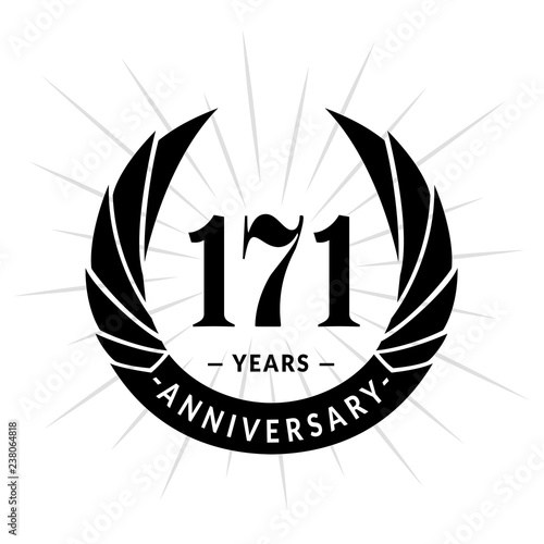 171 years anniversary. Elegant anniversary design. 171 years logo. 
