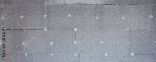 Canvas Print External therm insulation for the facade of building.