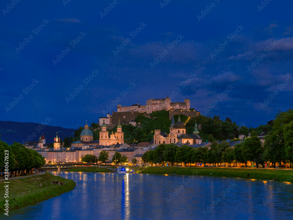 Fototapeta premium Historic town centre of Salzburg, Austria