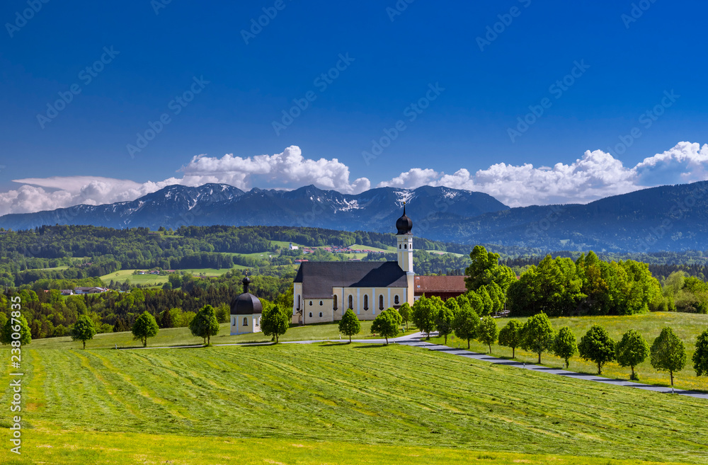 Pilgrimage church in Wilparting, Bavaria, Germany
