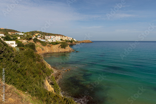 Steep beaches in Bali area on Crete Island Greece