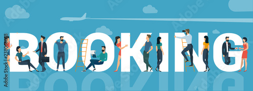 Online booking  vector  tem...