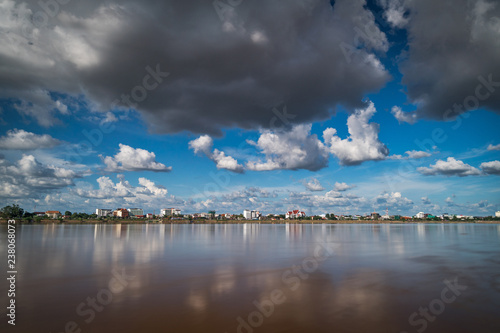 Vientiane Stadtbild am Mekong Fluss
