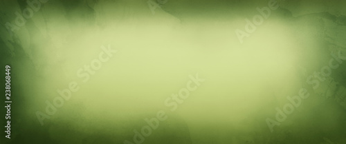 Watercolor background design in green Christmas color paint on paper texture ...