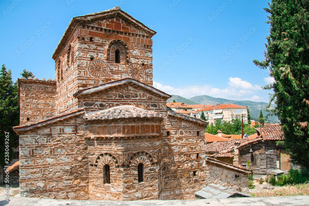 Fototapeta premium Ancient orthodox bysantine church St. Stephanos in Kastoria city, West Macedonia, Greece