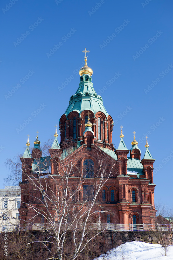 Uspenski Orthodox Church in Helsinki, Finland, Europe..