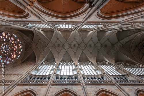 interior of Vitus Cathedral  Czech Republic