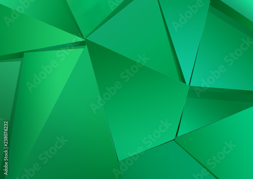 Abstract polygonal green background