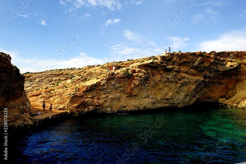 Exploring the coves of Comino