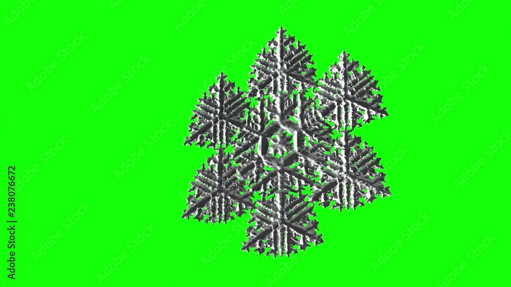 close - up of Christmas snowflake on a green background render 3d
close - up of Christmas snowflake on a green background render 3d