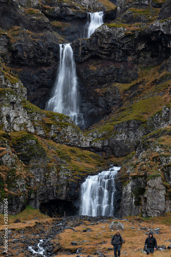 Unknown waterfall next to Nupur in east fjords  Iceland