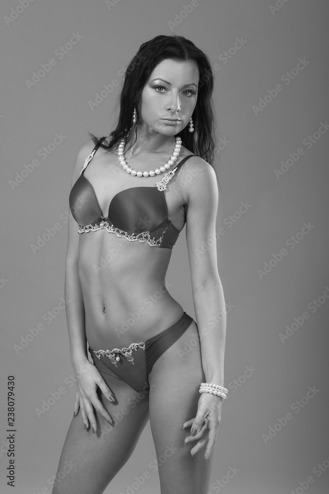 Naklejka premium young slim sexy girl posing