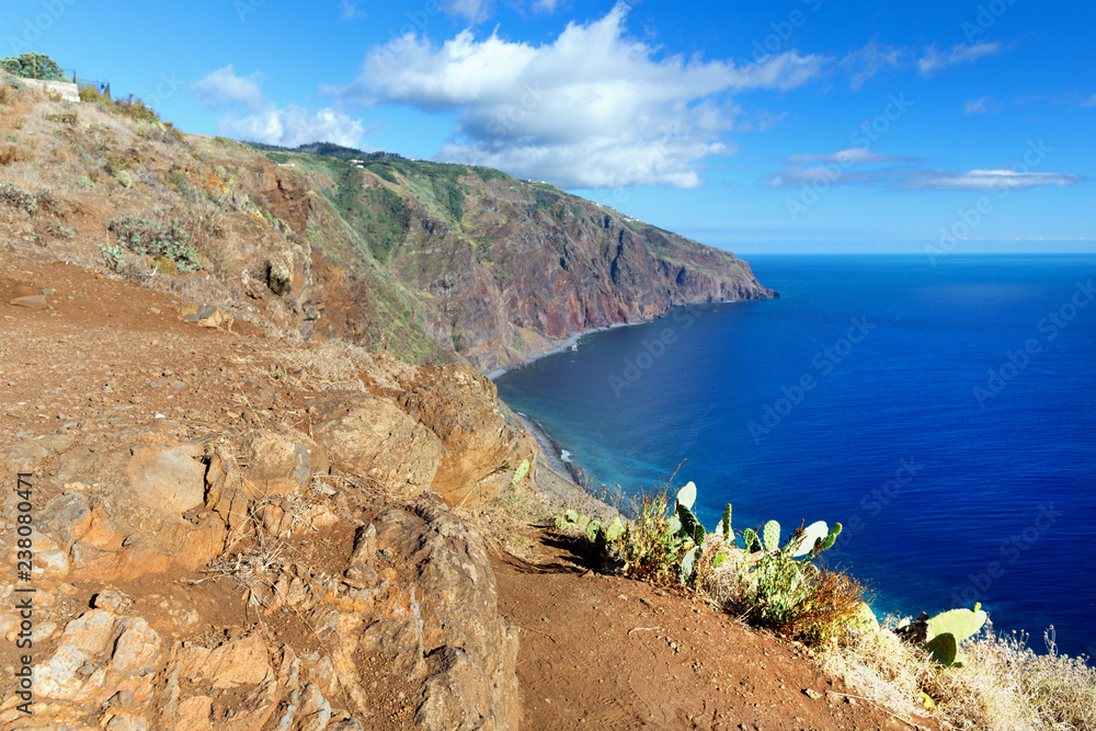 Ocean view from the western part of the island of Madeira.