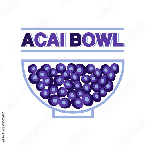 Cute Acai Bowl shop sign