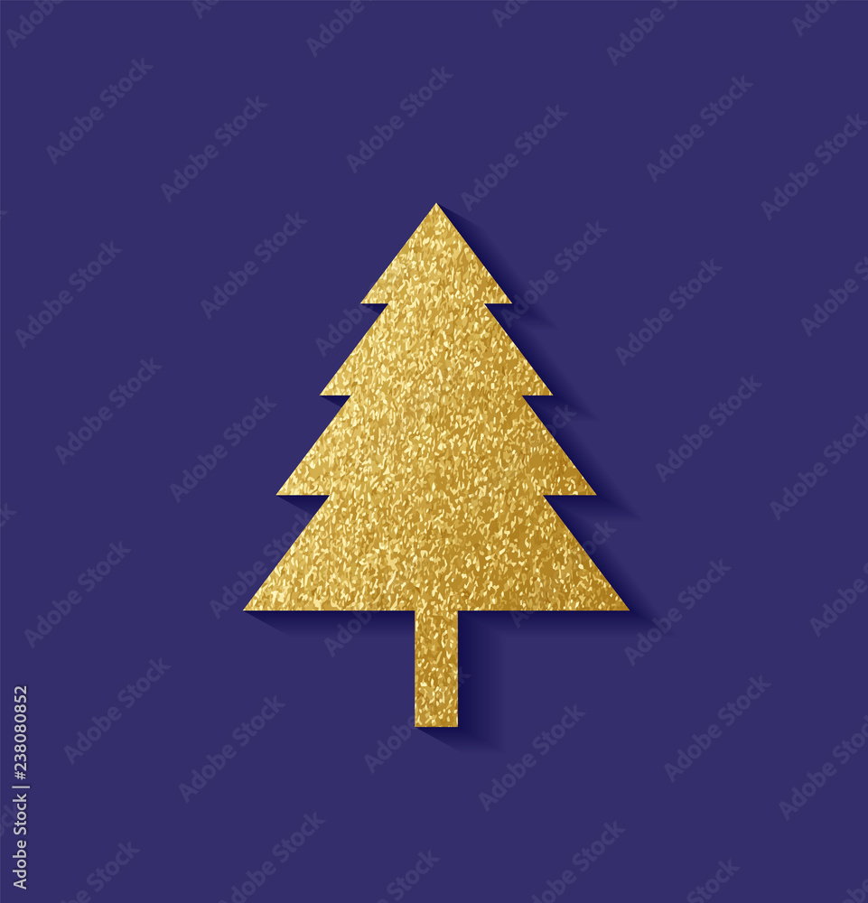 Fototapeta premium Beautiful Golden Christmas Tree