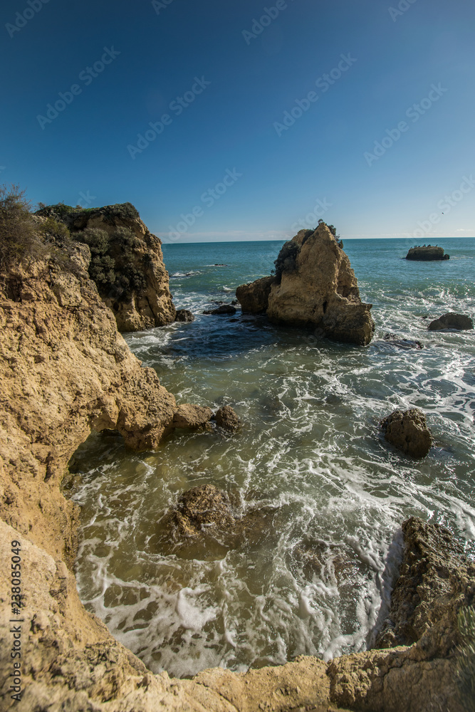 Algarve beach with huge Rocks