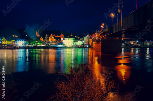 Traben-Trarbach at the time of the Christmas market in Germany in 2018 with the banks of the Moselle photo