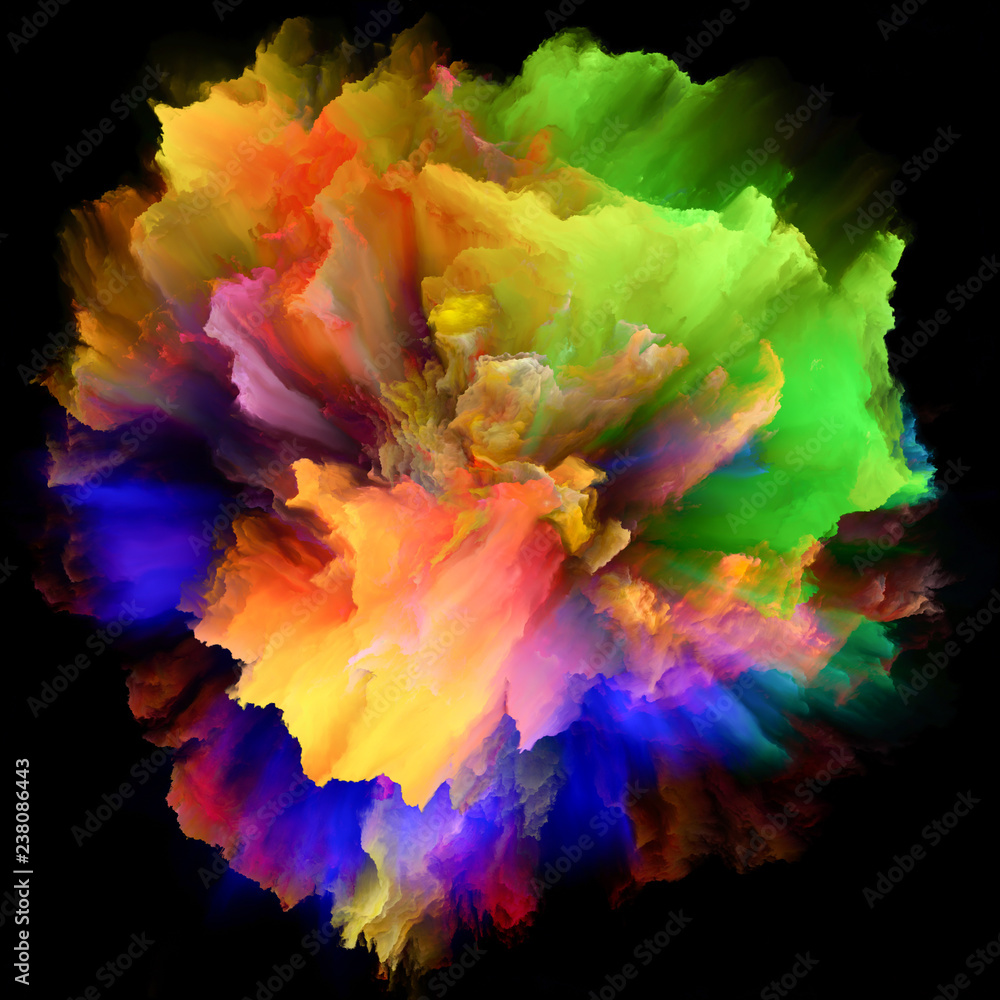 Conceptual Color Splash Explosion