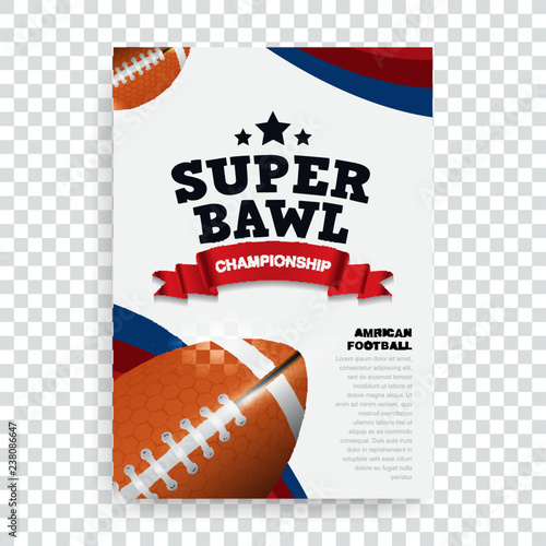 poster american football , banner and brochure template vector design, super bowl, rugby sport