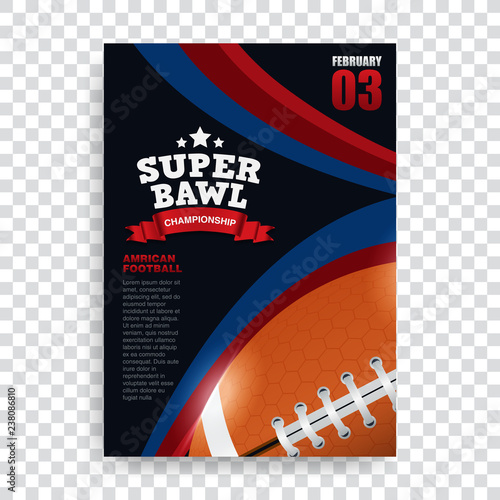 poster american football , banner and brochure template vector design, super bowl, rugby sport