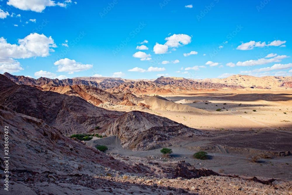 Israeli Negev sand and rocks desert