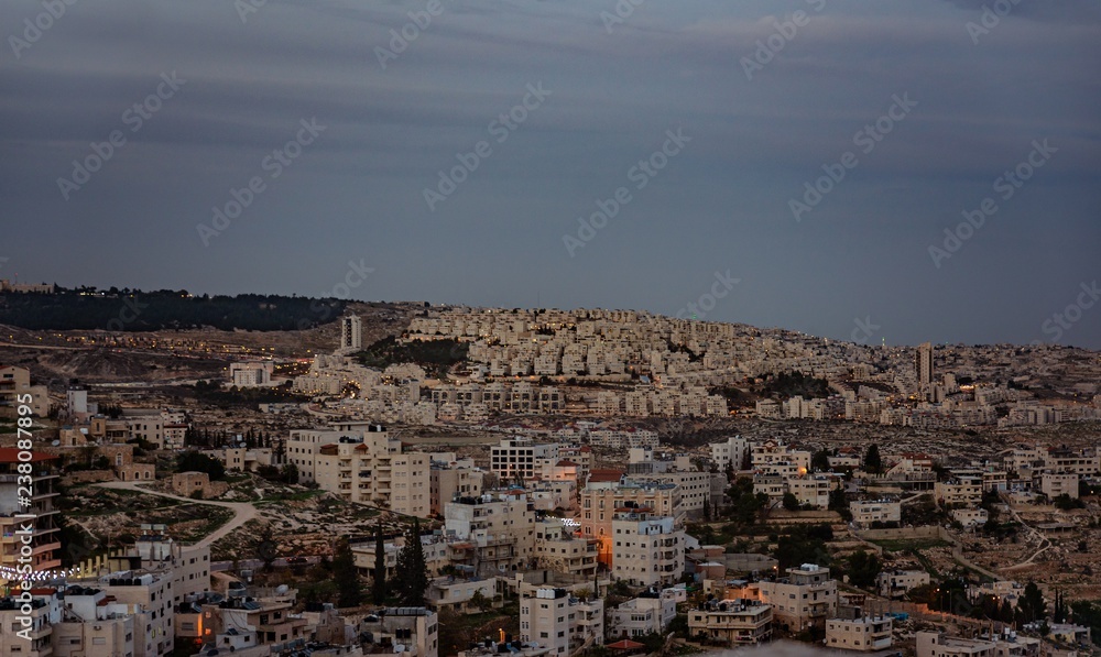 Fototapeta premium Evening view on old Bethlehem.