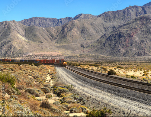 railway in the desert mountains