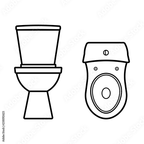 toilet silhouettes, bowl vector