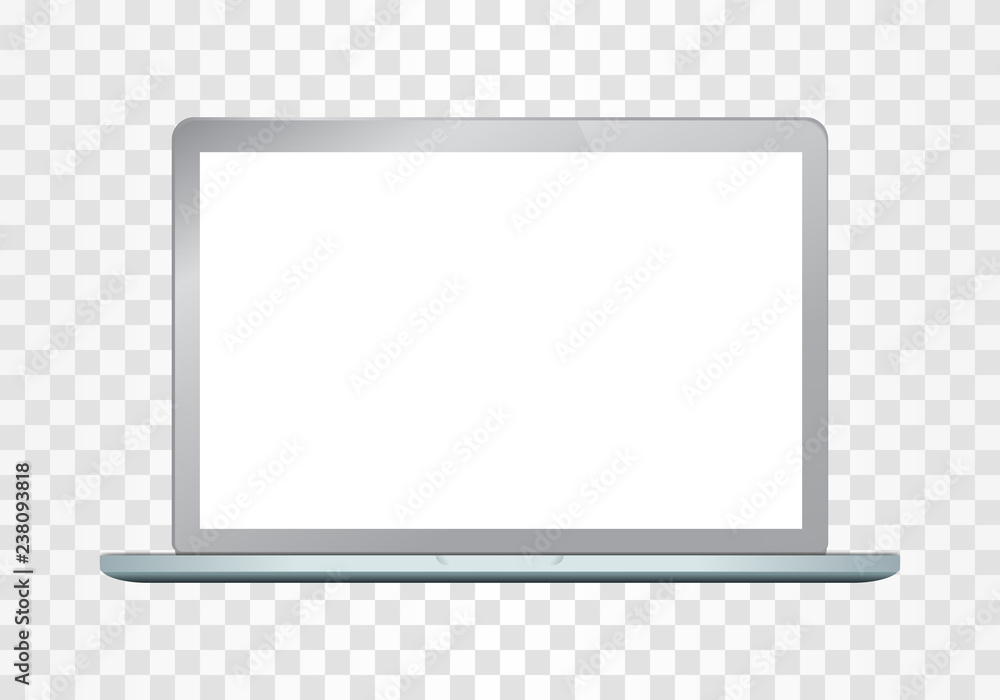 Modern laptop computer vector mockup Modern laptop computer vector mockup