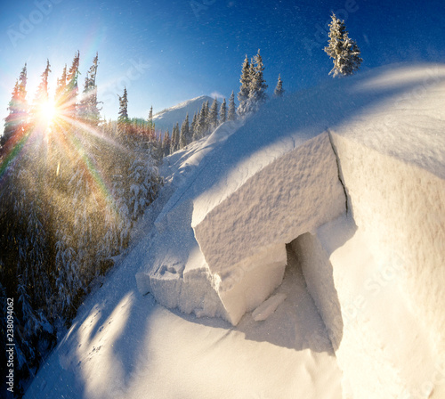 Fotografie, Obraz avalanche on a dangerous slope