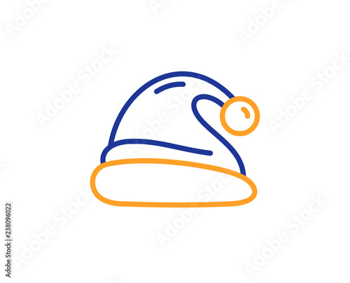 Santa hat line icon