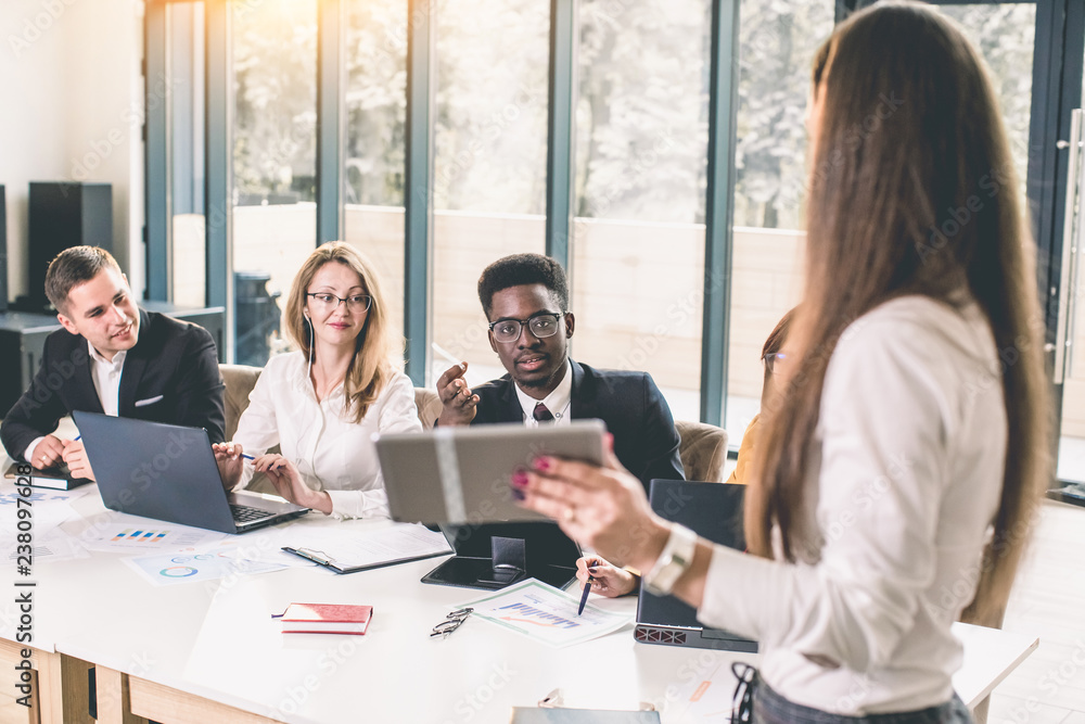 Business People Meeting Discussion Working Concept Business People Meeting Discussion Working Concept