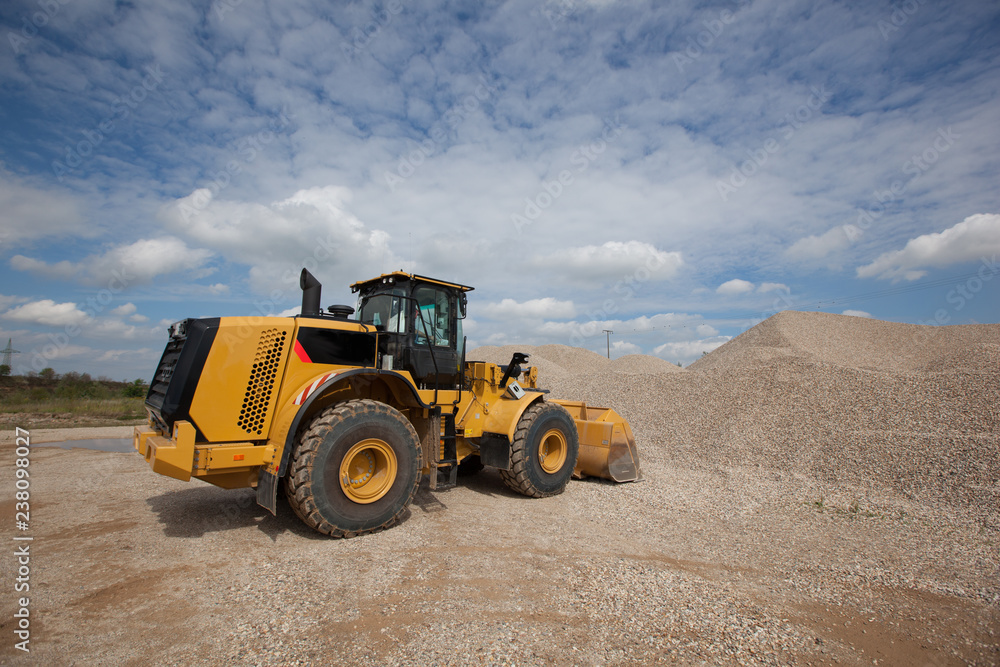 Obraz premium bulldozer at construction site
