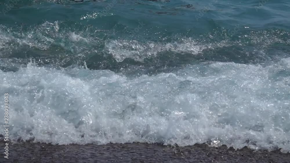 Stormy seas during bad weather. Slow motion Stormy seas during bad weather. Slow motion